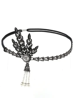 New Retro Stage [US Warehouse] 1920s Pearl Rhinestone Headband