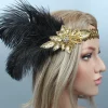 Hot Retro Stage [US Warehouse] 1920s Sequin Feather Flapper Headband