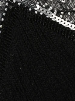 Discount Retro Stage [US Warehouse] 1920s Sequined Fringe Dress Silver