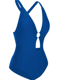 Sale Retro Stage [US Warehouse] 1950s Solid Hollow-out One-Piece Swimsuit