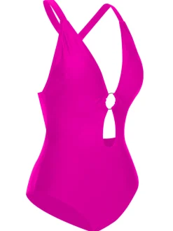 Sale Retro Stage [US Warehouse] 1950s Solid Hollow-out One-Piece Swimsuit
