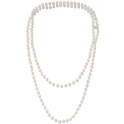 Clearance Retro Stage [US Warehouse] White 1920s Pearl Flapper Necklace