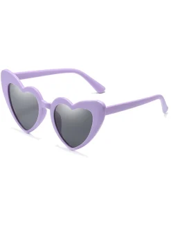Clearance Retro Stage Vintage Alloy Temple Heart Frame Sunglasses