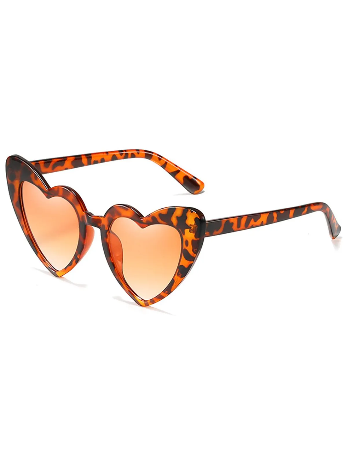 Clearance Retro Stage Vintage Alloy Temple Heart Frame Sunglasses