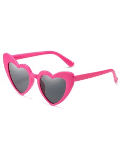 New Retro Stage Vintage Alloy Temple Heart Frame Sunglasses