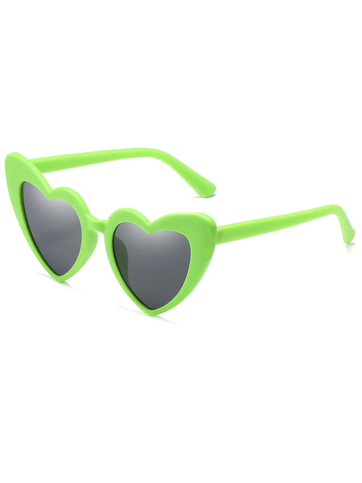 Fashion Retro Stage Vintage Alloy Temple Heart Frame Sunglasses