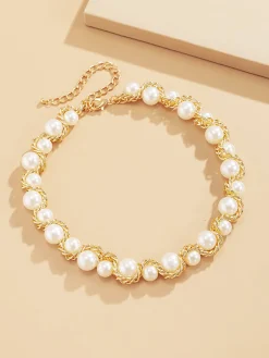 Best Retro Stage Vintage Alloy Wrap Pearl Necklace