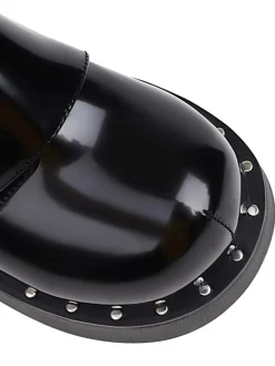 Outlet Retro Stage Vintage Toxic Skull Platform Shoes Black