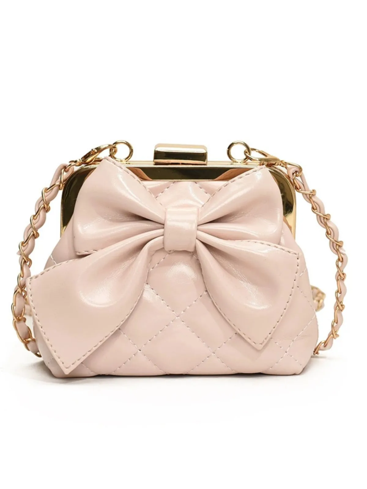 Best Retro Stage Vintage Bow Clip Chain Crossbody Bag
