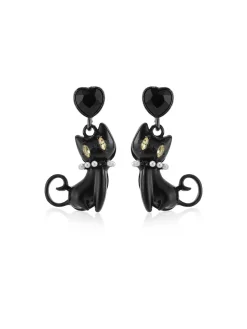 New Retro Stage Vintage Cat Halloween Stud Earrings