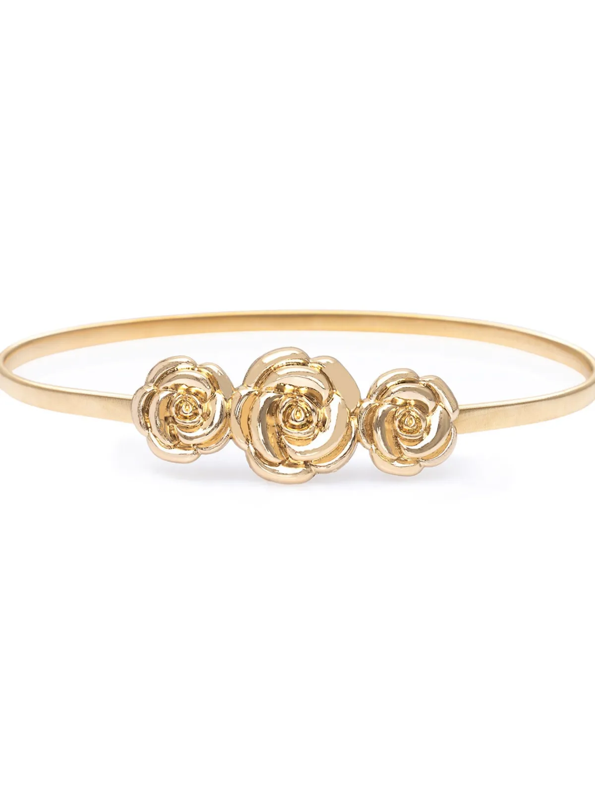 Hot Retro Stage Vintage Chic Gold Elastic Metallic Thin Belt