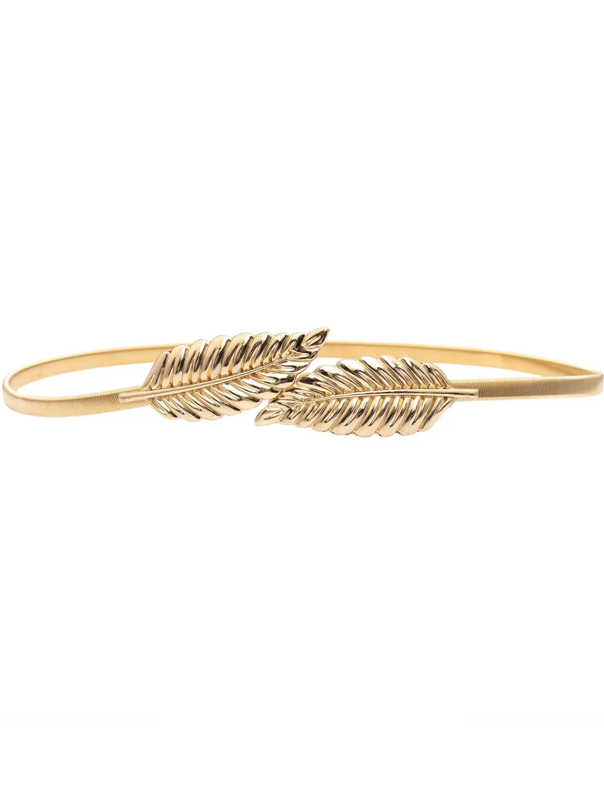 Hot Retro Stage Vintage Chic Gold Elastic Metallic Thin Belt