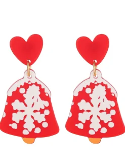 Discount Retro Stage Vintage Christmas Elements Heart Stud Earrings