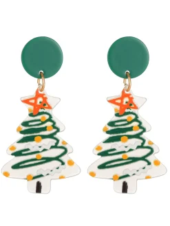 Discount Retro Stage Vintage Christmas Elements Heart Stud Earrings
