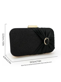 Discount Retro Stage Vintage Crystal Glitter Satin Clutch Bag