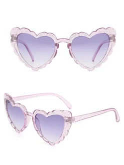 New Retro Stage Vintage Curved Heart Frame Sunglasses