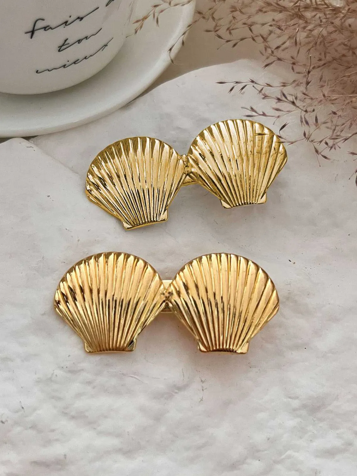 Sale Retro Stage Vintage Double Shell Metal Hairpin