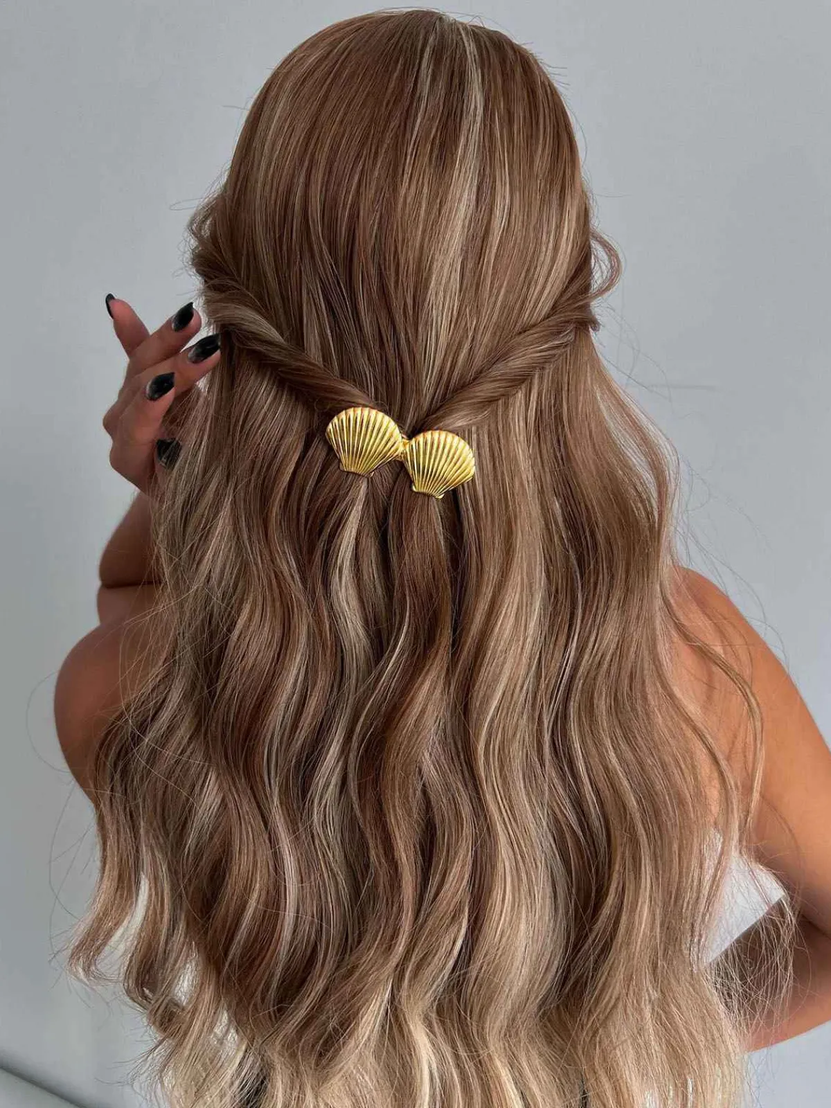 Sale Retro Stage Vintage Double Shell Metal Hairpin