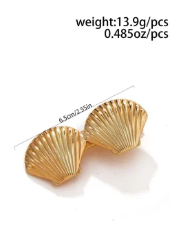 Sale Retro Stage Vintage Double Shell Metal Hairpin
