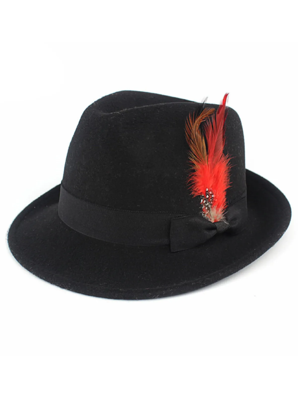Clearance Retro Stage Vintage Feather Woolen Topper