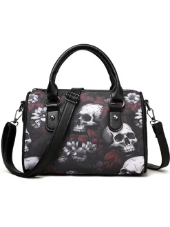 Outlet Retro Stage Vintage Floral Skulls Multipurpose Halloween Bag