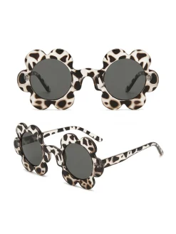 Hot Retro Stage Vintage Flower Border Frame Sunglasses