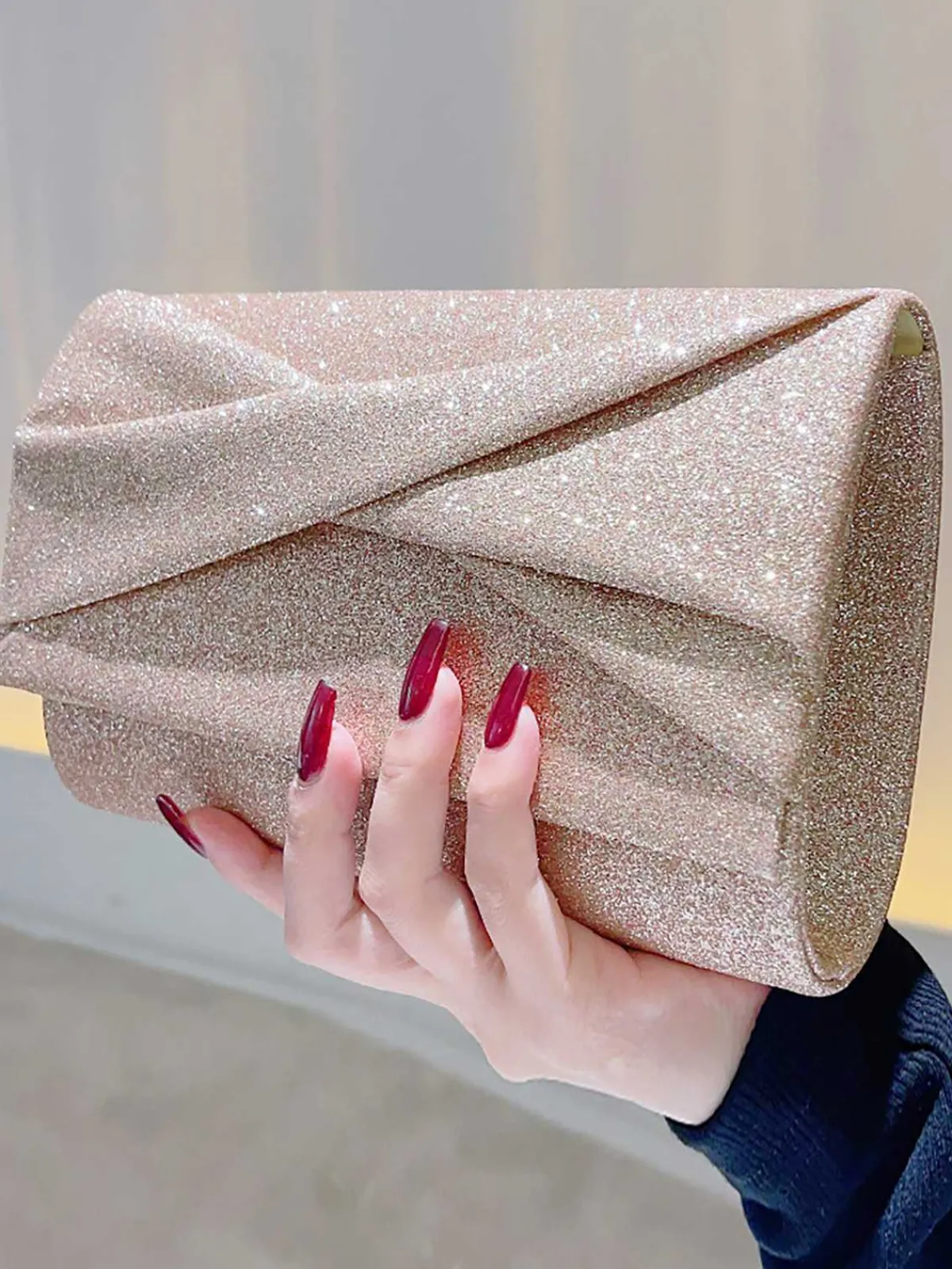 Hot Retro Stage Vintage Gold Glitter Party Handbag