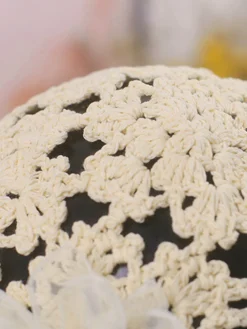 Best Retro Stage Vintage Hand-Woven Crochet Turban Hat