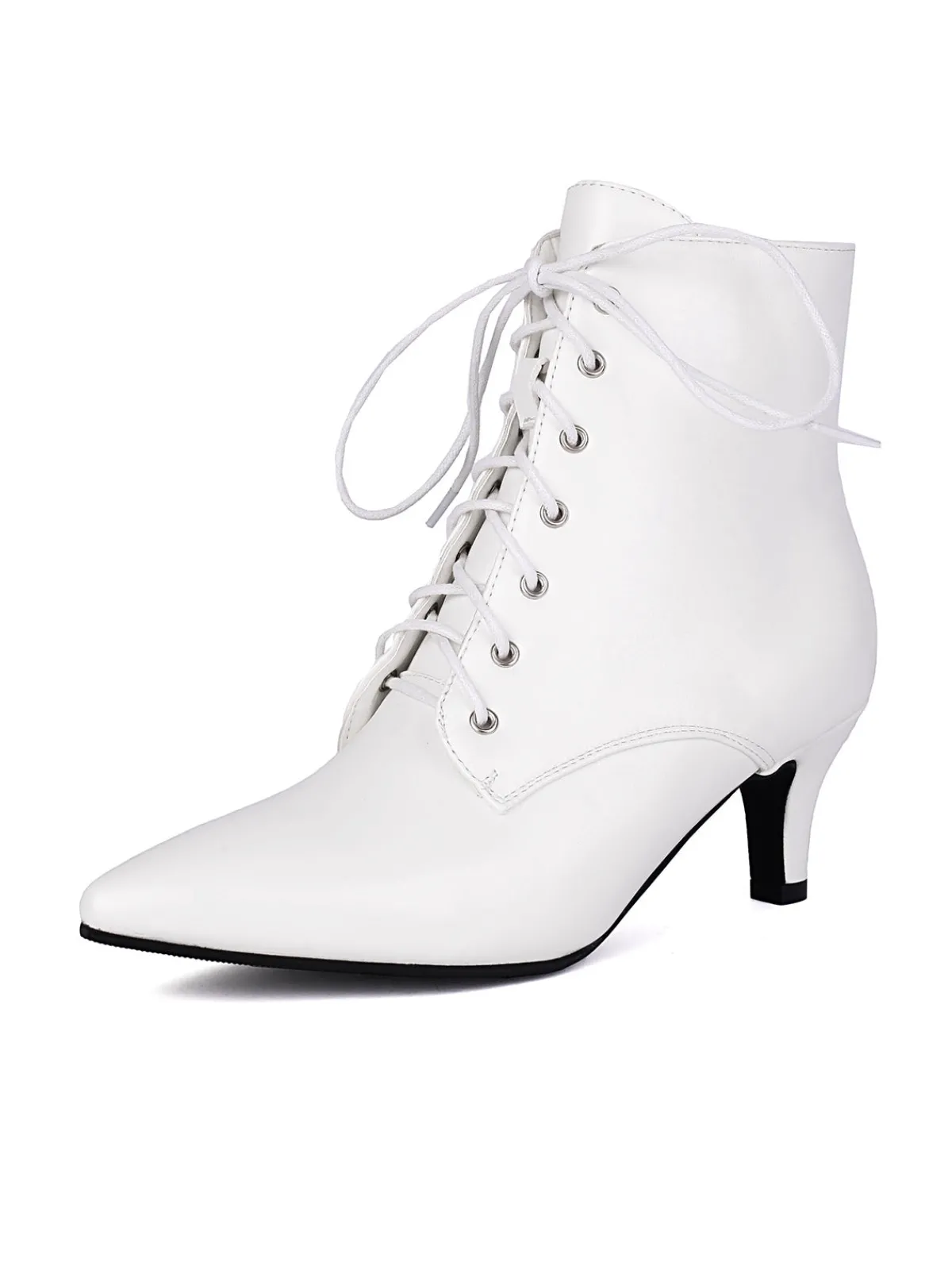 Hot Retro Stage Vintage Lace-Up Kitten Heel Ankle Boots