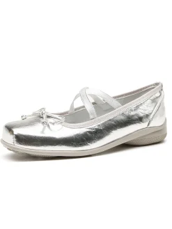 New Retro Stage Vintage Leather Bow Ballet Style Shoes