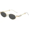Clearance Retro Stage Vintage Oval Frame Diamond Sunglasses