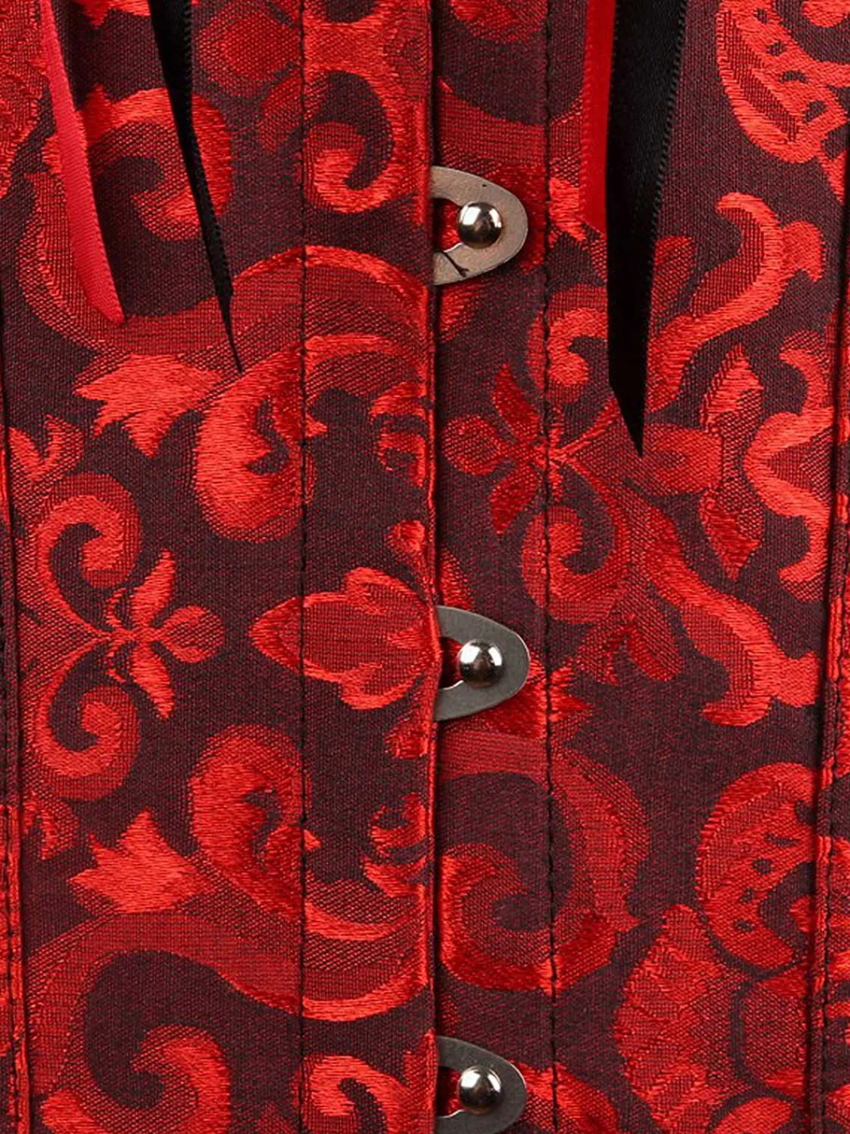 Fashion Retro Stage Vintage Palace Print Lace-Up Corset