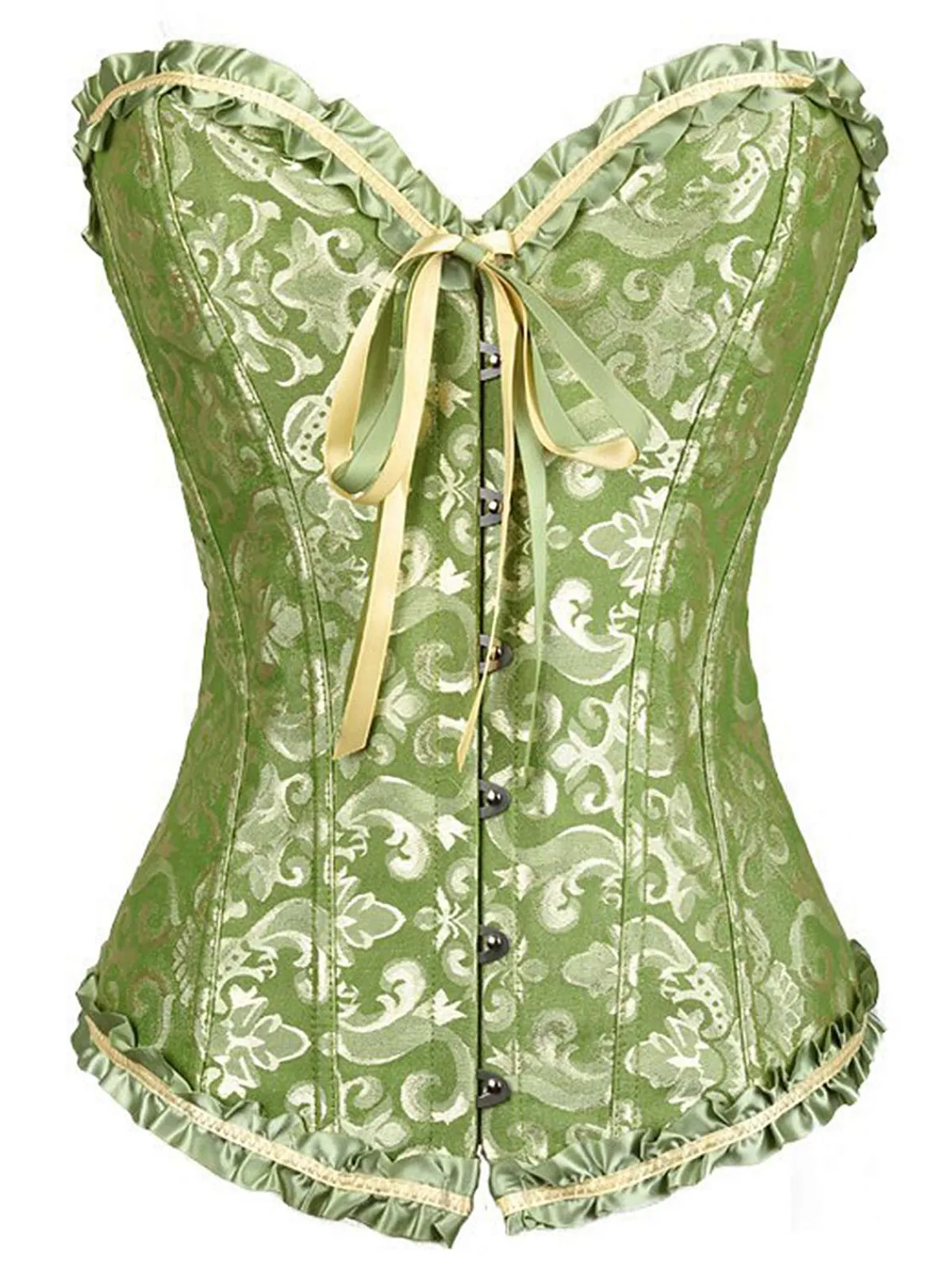 Hot Retro Stage Vintage Palace Print Lace-Up Corset