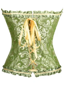 Hot Retro Stage Vintage Palace Print Lace-Up Corset
