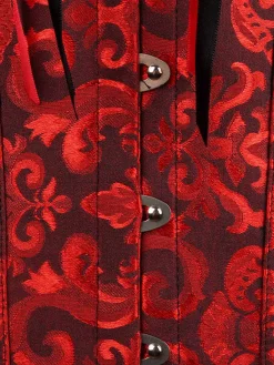 Fashion Retro Stage Vintage Palace Print Lace-Up Corset