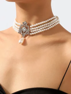 Best Retro Stage Vintage Palace Style Pearl Necklace
