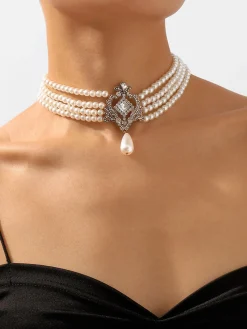 Best Retro Stage Vintage Palace Style Pearl Necklace
