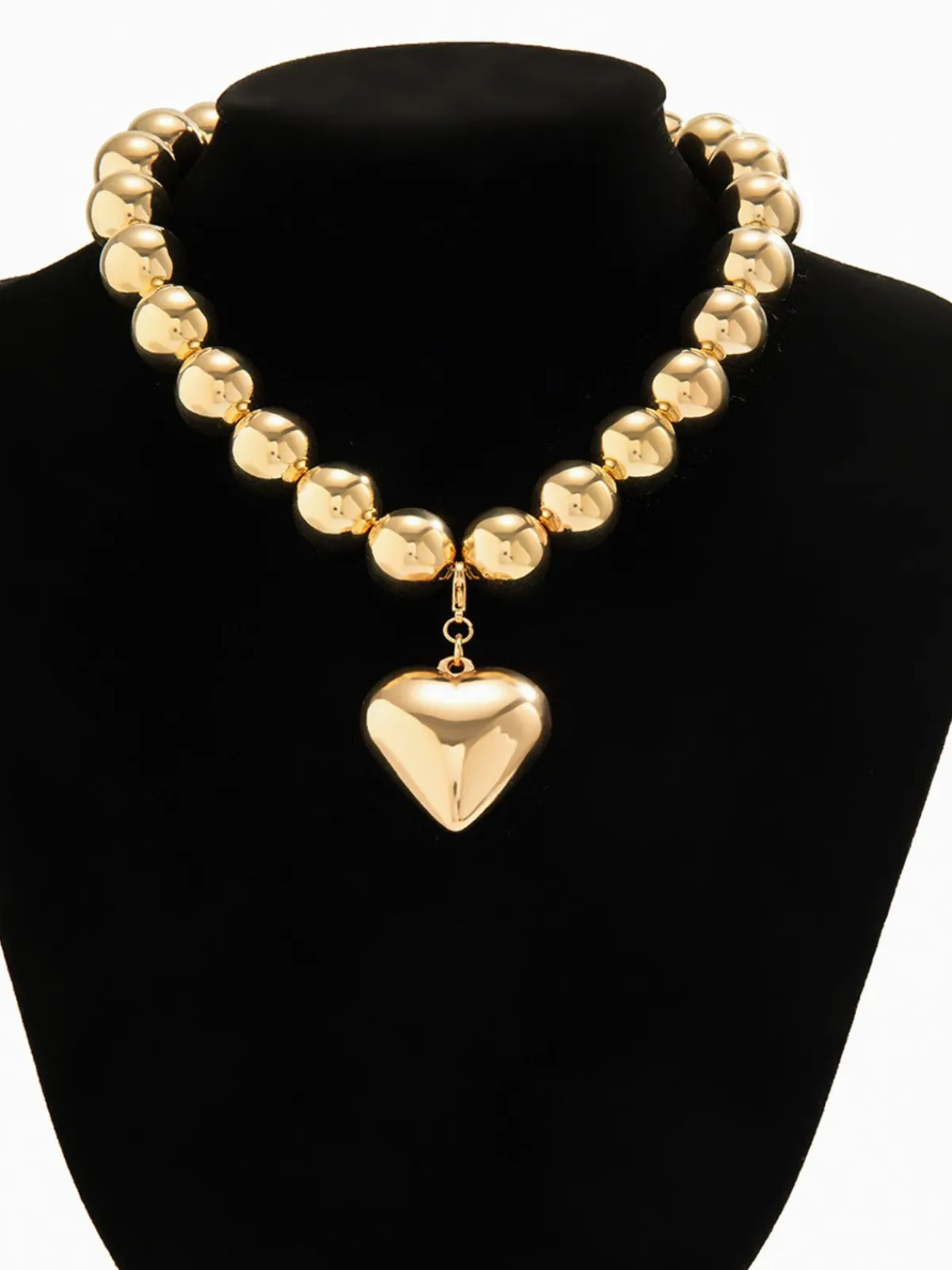 Sale Retro Stage Vintage Pearl Heart Pendant Necklace