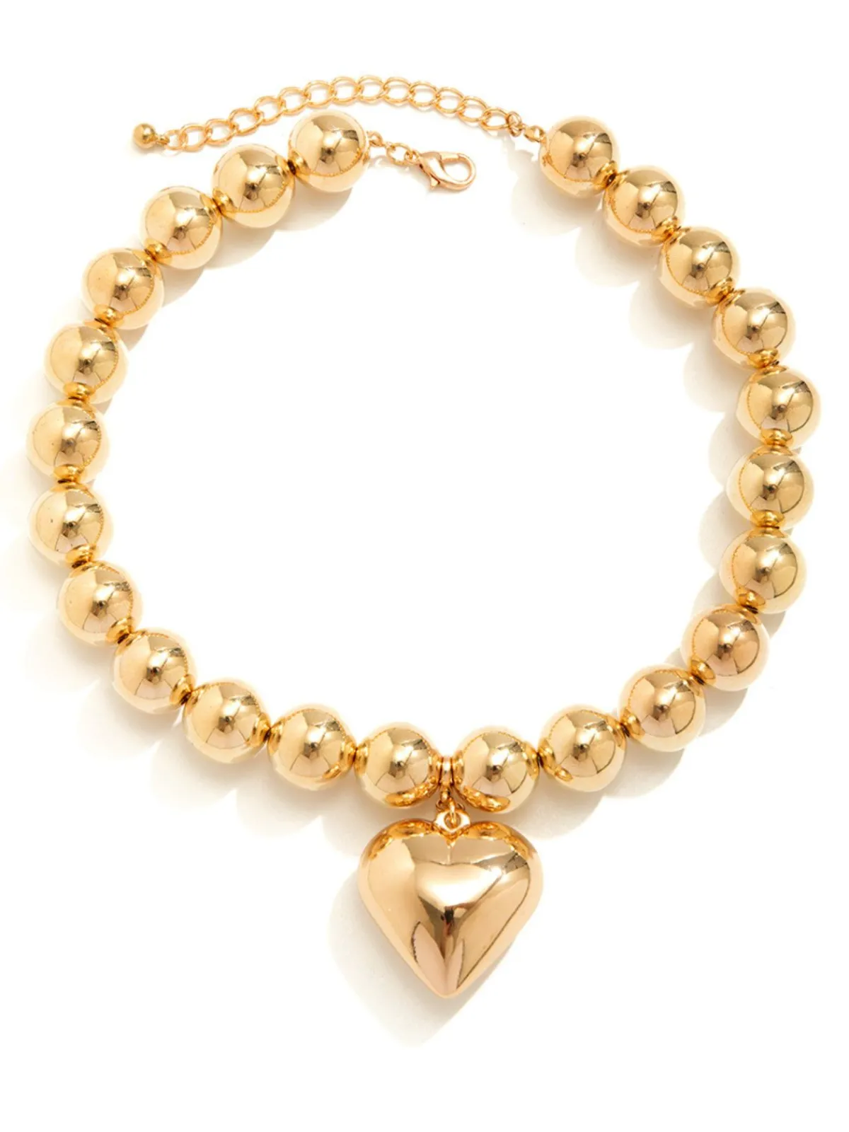 Sale Retro Stage Vintage Pearl Heart Pendant Necklace