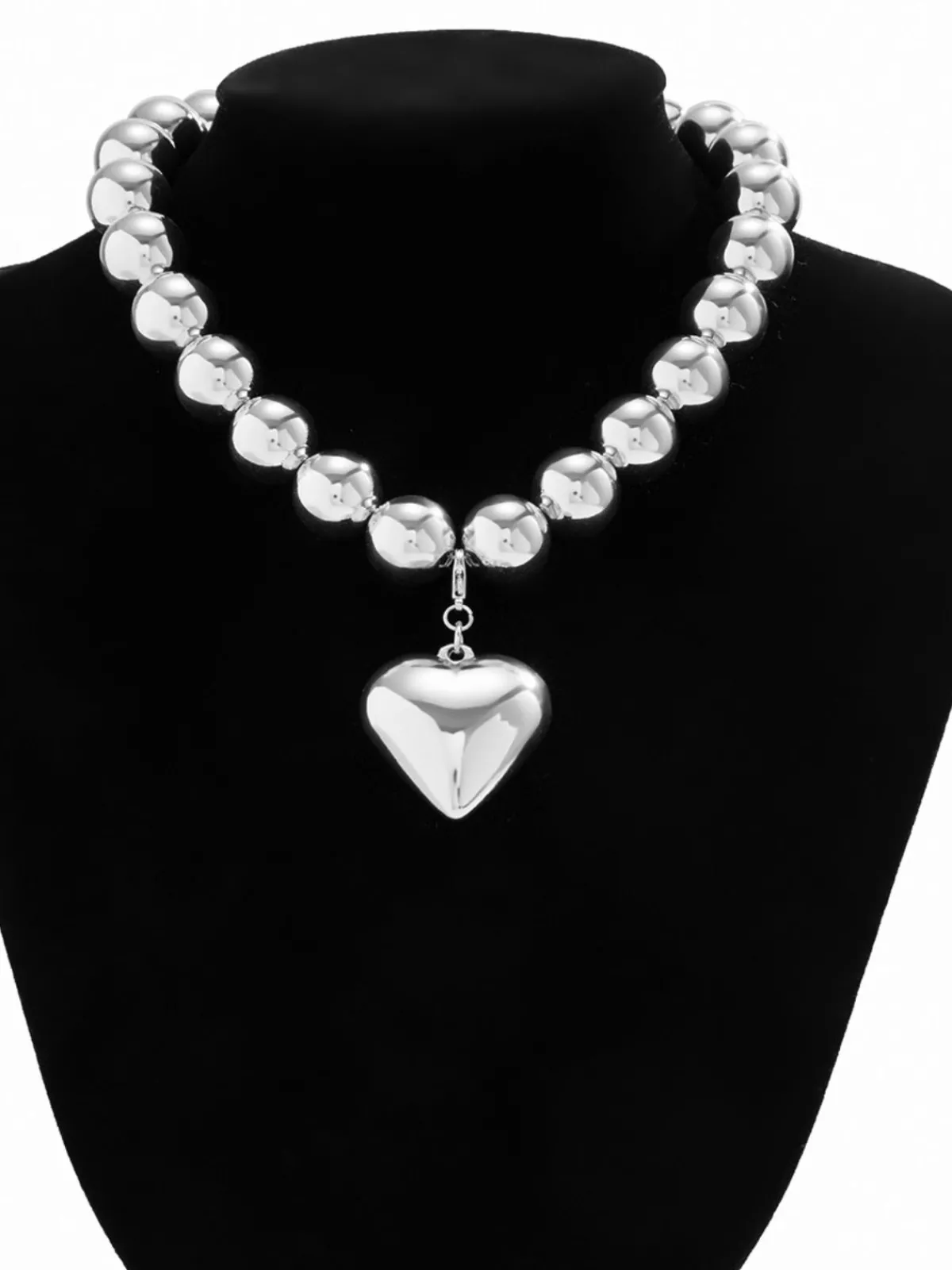 Sale Retro Stage Vintage Pearl Heart Pendant Necklace