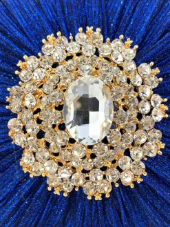Online Retro Stage Vintage Pleated Crafted Rhinestone Bag