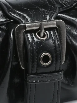 Online Retro Stage Vintage PU Leather Magnetic Closure Zipper Underarm Bag