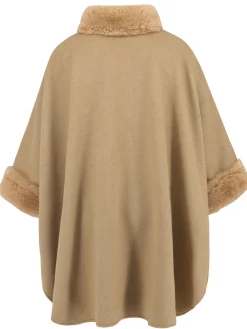 Discount Retro Stage Vintage 1950s Faux Fur Cloak Coat