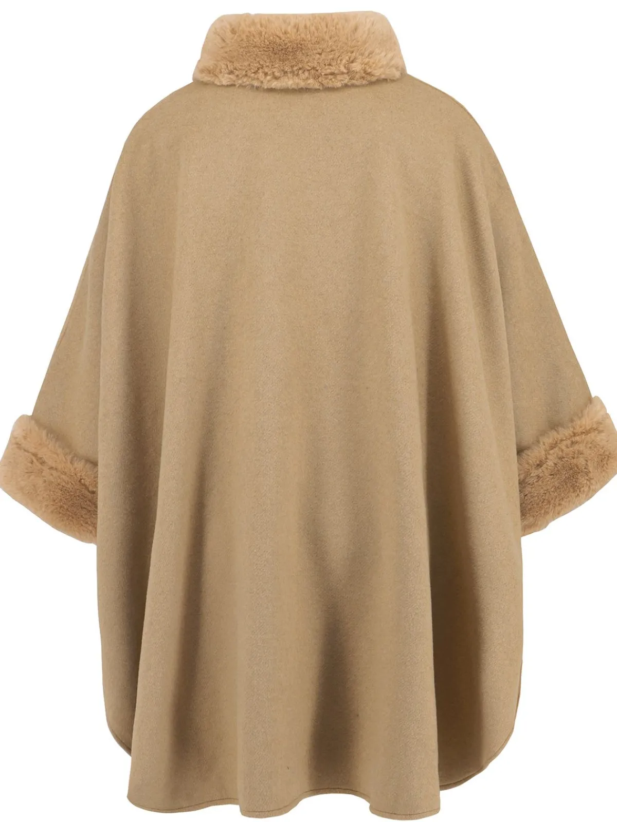 Discount Retro Stage Vintage 1950s Faux Fur Cloak Coat