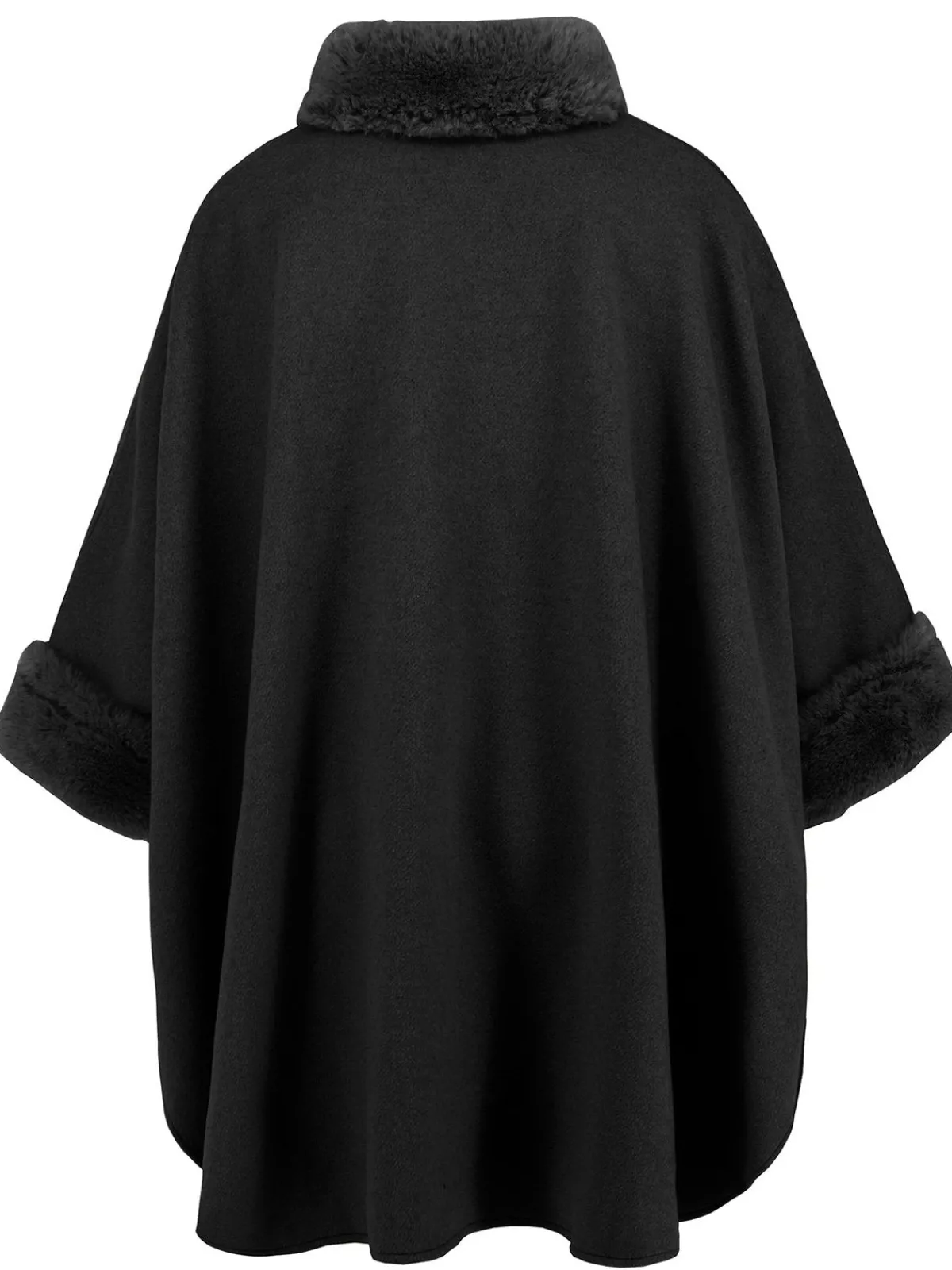 Discount Retro Stage Vintage 1950s Faux Fur Cloak Coat