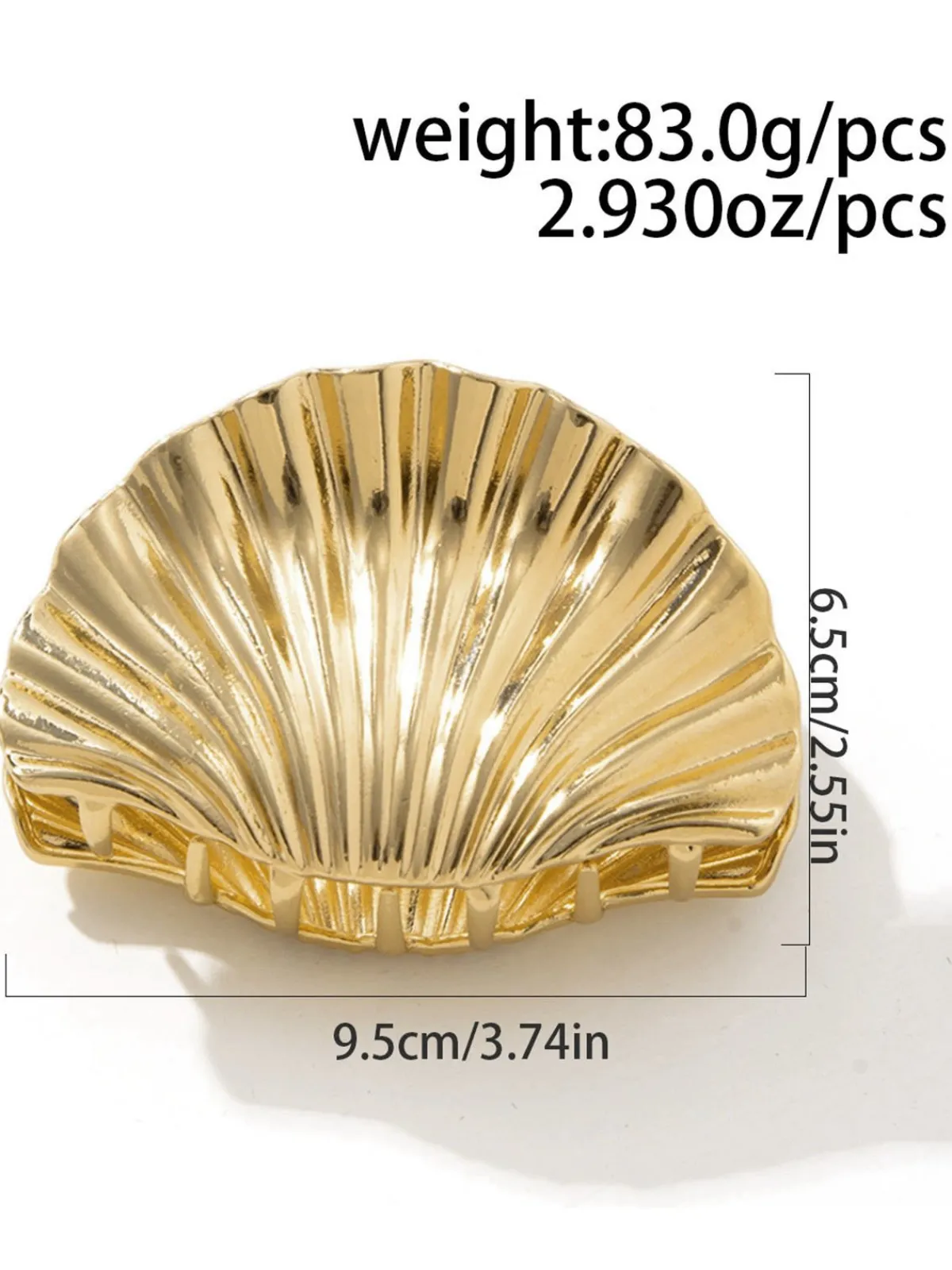 Clearance Retro Stage Vintage Shell Shape Metal Hair Clutch