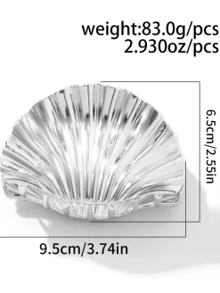 Clearance Retro Stage Vintage Shell Shape Metal Hair Clutch