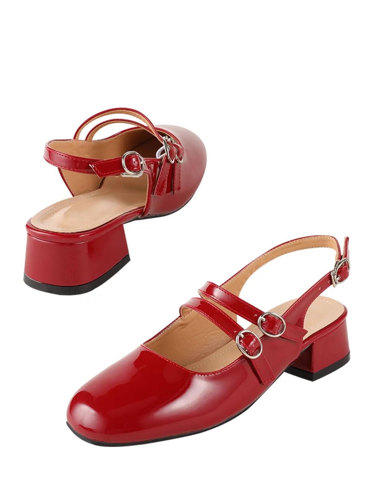 Hot Retro Stage Vintage Solid Mary Janes Shoes