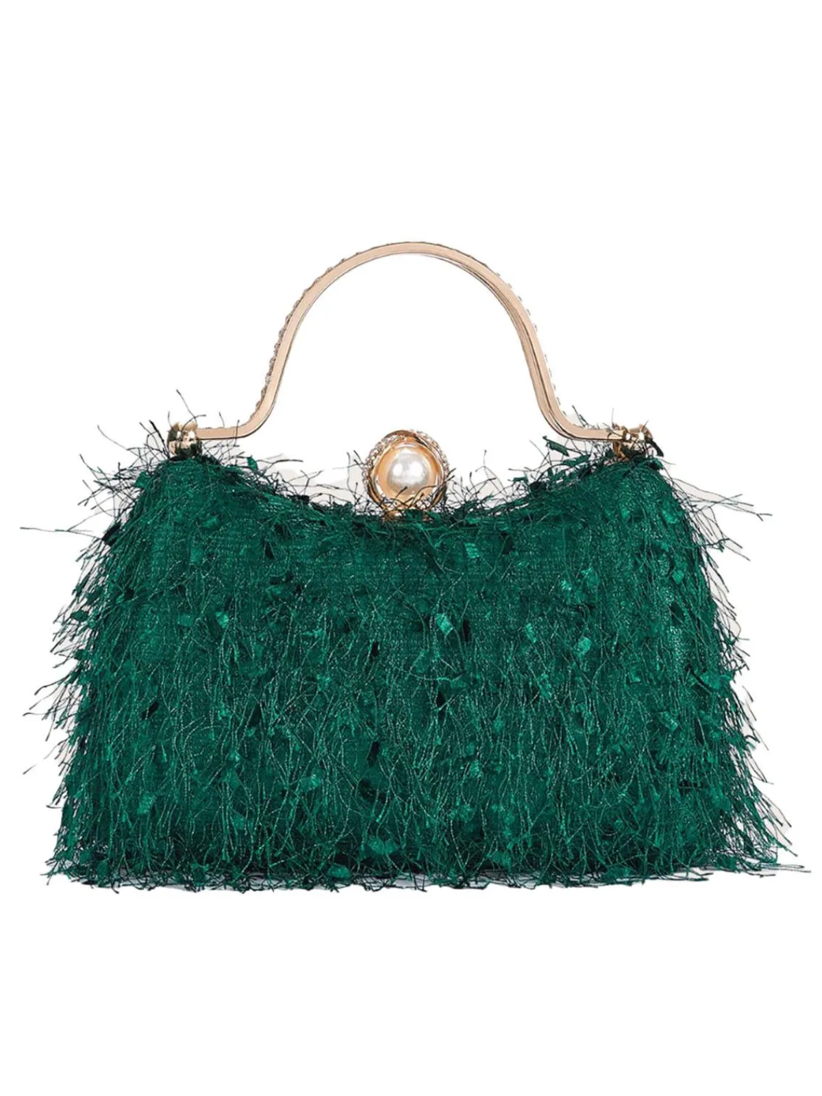 Fashion Retro Stage Vintage Tassel Evening Handle Bag