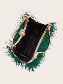 Fashion Retro Stage Vintage Tassel Evening Handle Bag